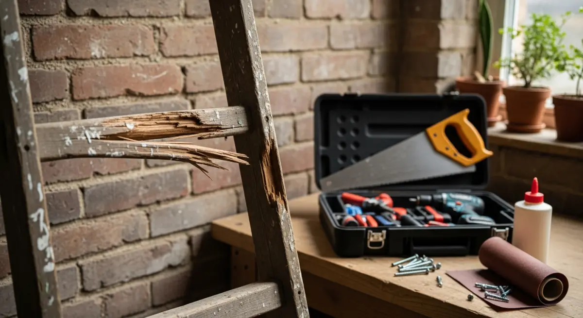 Złamany szczebel w drabinie - naprawa czy wymiana